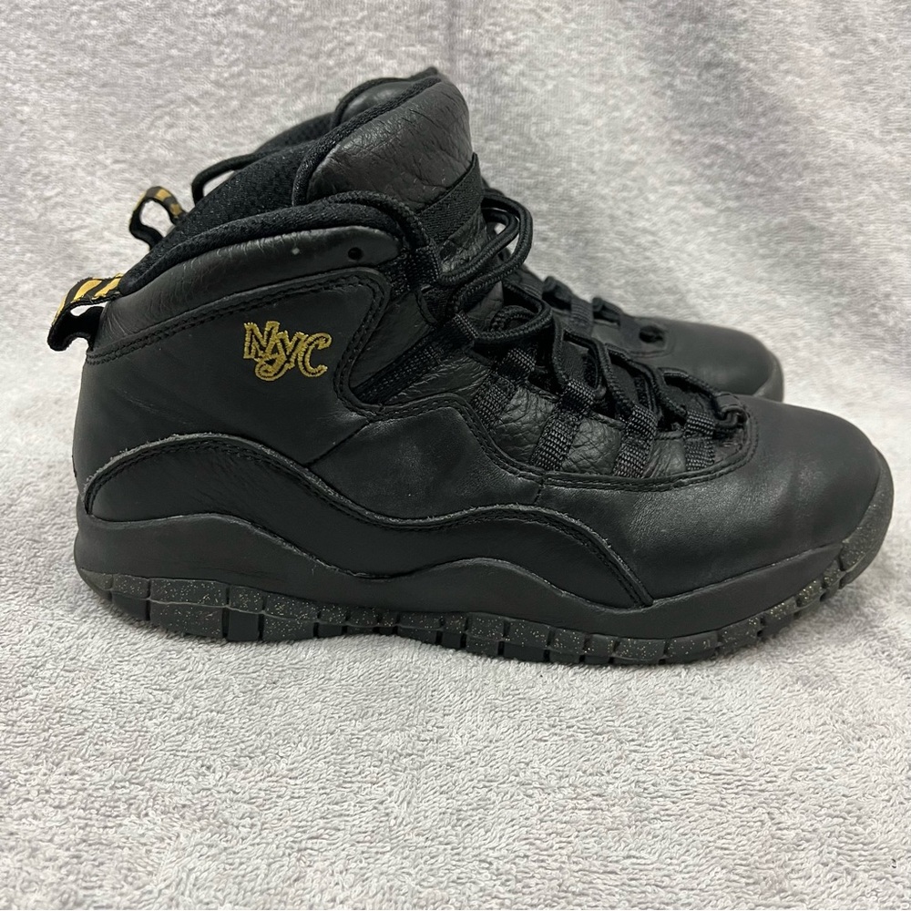 Nike Boys Air Jordan 10 310806-012 Black Basketball Shoes Sneakers Size 5Y